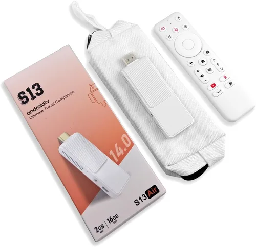 BOXPUT S13 Air Android TV Stick 14.0 RK3518 4K Smart TV Stick 2025 Android Streaming Devies WIFI6 2GB RAM 16GB ROM con control remoto por voz BT