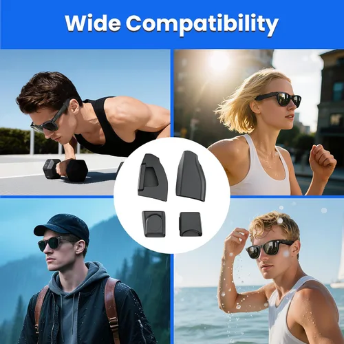 Vista 6 de HiBloks - Funda de silicona impermeable para Ray-Ban Meta Wayfarer/Skyler/Headliner/Oakley Meta HSTN, funda a prueba de sudor para accesorios Ray