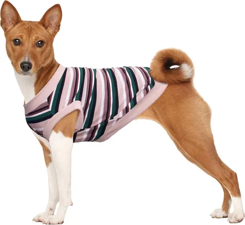 Vista 49 de Camisetas a rayas para perros medianos, ropa sin mangas, camiseta sin mangas, chaleco para Schnauzer, Shiba Inu, rojo, grande