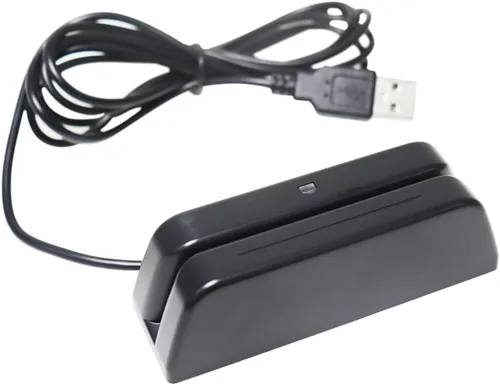 Lector de tarjetas de crédito estacionario con un cable USB para punto de venta