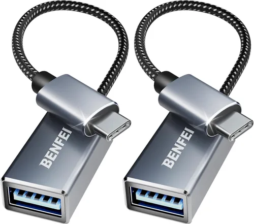 Vista 9 de BENFEI Adaptador USB C a USB 3.0, paquete de 2 adaptadores USB C a A macho a hembra compatibles con MacBook 2022 2021 2020, Samsung Galaxy Note 20
