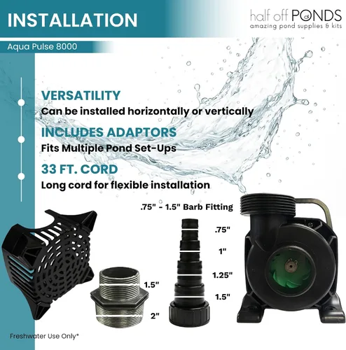 Vista 6 de Submersible Pond Pump, 8,000 GPH