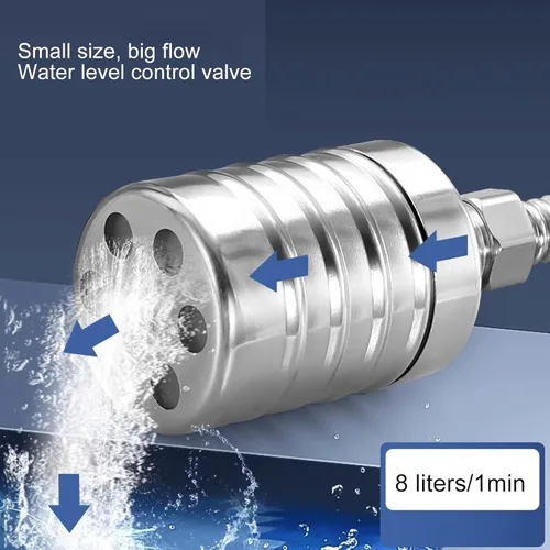 Vista 6 de Water Level Control Float Valve : Automatic Water Shut Off Valve 304 Stainless Steel Mini Ball Valve for Tank Dn20, Fully Automatic Controller with