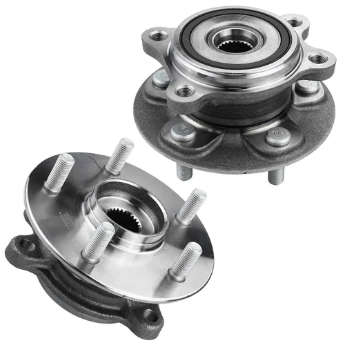 Vista 64 de Detroit Axle - 2 bujes de rodamiento de rueda traseros para Suzuki Aerio 2002-2007, Suzuki Esteem 1995-2002, 2 rodamientos de rueda completos
