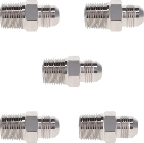 Vista 8 de TITAN FITTINGS SS-2404-16-16 1" 37° JIC (rosca 1 5/16"-12) x 1" Tubo Macho - Acero Inoxidable