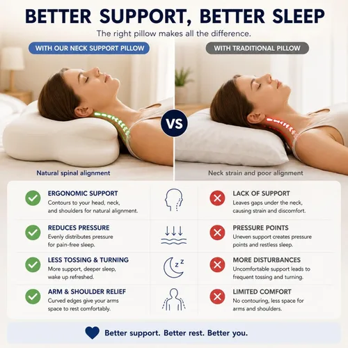 Vista 6 de Almohada para el cuello de nube, almohada de contorno de espuma Gris