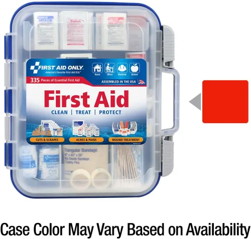 Vista 2 de First Aid Only 91247 Kit de primeros auxilios compatible con OSHA, kit de primeros auxilios de emergencia multiusos para 100 personas para negocios