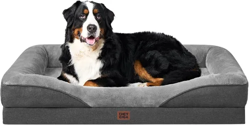 Vista 24 de EHEYCIGA Cama de espuma viscoelástica XL para perros de tamaño extra grande, sofá ortopédico extragrande para perros con lados y forro impermeable
