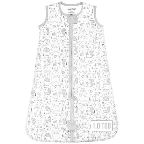 Vista 27 de Mama Cheetah Saco de dormir para bebé de 0.5 TOG, Manta Vestible de Algodón Orgánico para Bebé con Cremallera Bidireccional, Saco de Dormir