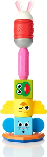 Vista 3 de SmartMax My First Totem STEM - Juego de construcción de descubrimiento magnético con piezas táctiles y traqueteo para edades de 1 a 5 años