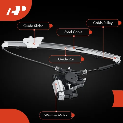 Vista 6 de A-Premium Regulador y motor de ventana eléctrica del lado del pasajero delantero derecho (con conector de 2 pines) Compatible con Mazda CX-9