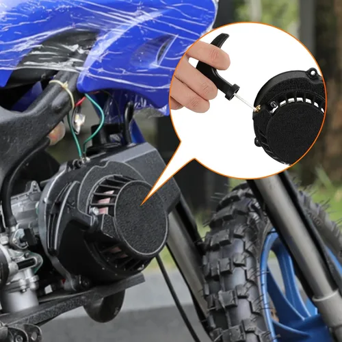 Vista 9 de FVRITO Bobina de encendido de arranque de arranque de aleación fácil de tirar para motor de 2 tiempos 47cc 49cc 50cc SYX Taotao Coolster SSR MotoTec