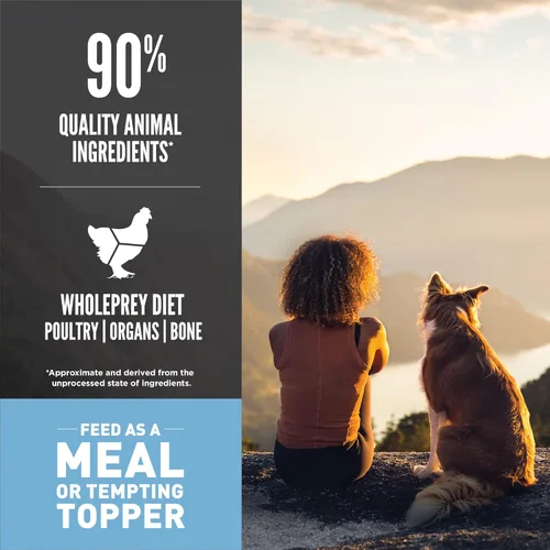 Vista 3 de ORIJEN Grain Free High Protein Freeze Dried Dog Food & Topper Original Recipe 6oz Bag