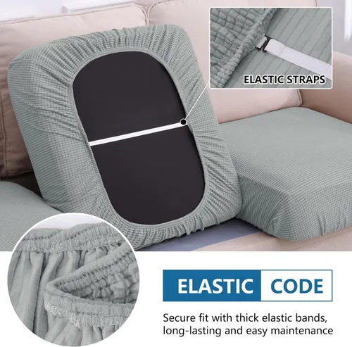 Vista 4 de hyha Fundas impermeables para cojines de sofá para mascotas, funda antideslizante para asiento de sofá para perros lavable, tela de jacquard