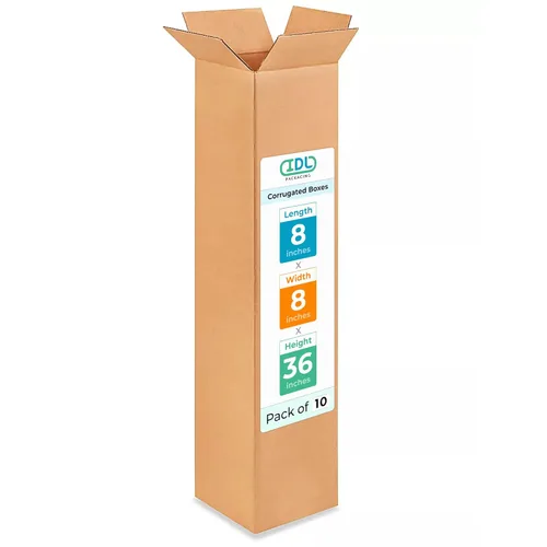 Vista 175 de Cajas largas de mudanza y envío de 18 x 9 x 9 pulgadas (paquete de 10) – Extra resistentes 200 libras frente a las regulares – Cajas de embalaje