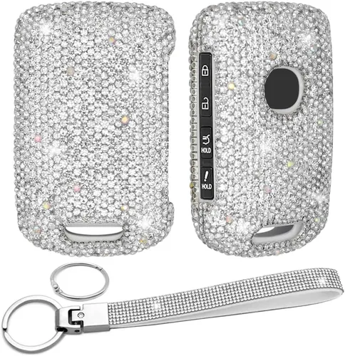 Vista 5 de Funda para llavero compatible con Mazda 3, 6, CX-30, CX-5, CX-9, CX-50, 2019, 2020, 2021, 2022, 2023, accesorios automotrices brillantes (rosa)