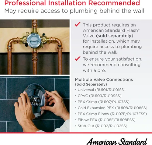 Vista 2 de American Standard T353430.013 Townsend Kit de embellecedor de válvula desviadora, níquel pulido