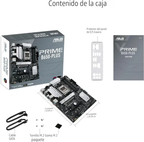 Vista 6 de ASUS Prime B650-PLUS AMD B650 AM5 Ryzen™ Desktop 9000 8000 y 7000 ATX Motherboard, DDR5, PCIe 5.0 M.2, LAN de 2.5 Gb, DP, HDMI®, SATA 6 Gbps, USB