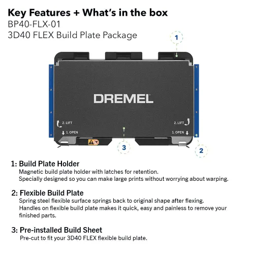 Vista 4 de Dremel Paquete de placa de construcción flexible Digilab 3D40