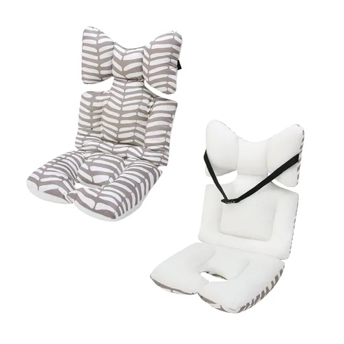 Vista 10 de Cojín universal para cochecito de bebé, forro universal para cochecito de bebé, reversible, suave y transpirable, malla de aire 3D, forro de asiento