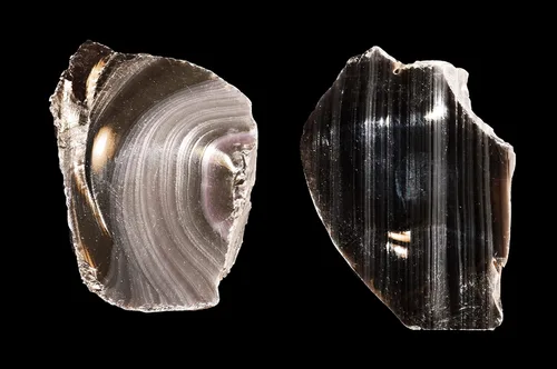 Vista 3 de Obsidiana de rayas grises de 5 pulgadas, 1-2 libras de Davis Creek Root Chakra Curación Crystal Rock Mineral Specimen Stones Reiki