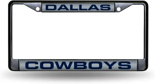Vista 16 de Rico Industries NFL Unisex-Adult NFL Laser Cut Inlaid Standard Chrome License Plate Frame