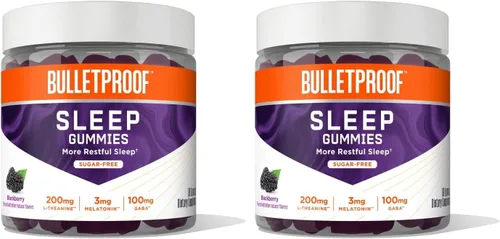 Vista 7 de Bulletproof Gomitas para dormir con sabor a mora sin azúcar, 60 unidades, suplemento keto para apoyar el sueño