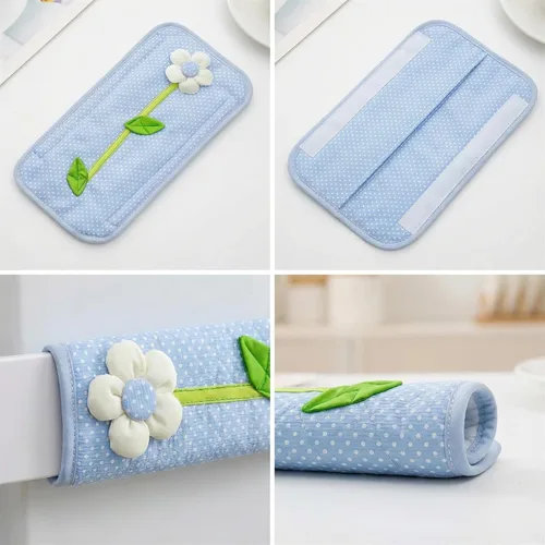 Vista 5 de Fundas para manijas de puerta de refrigerador, lavables, mantienen el electrodoméstico limpio para refrigerador, microondas, estufa, horno, atrapa