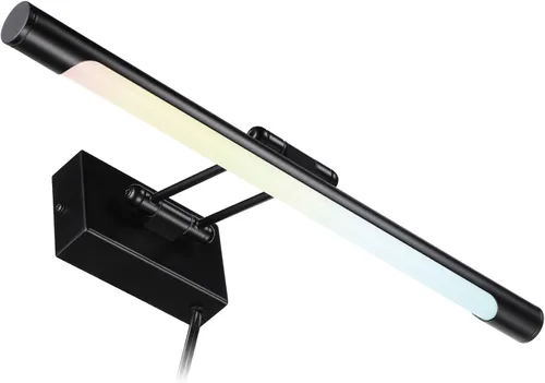 LEONLITE 3CCT - Luz LED regulable, 2700 K/3000 K/4000 K seleccionable, marco de fotos giratorio CRI90 de metal completo para arte de pared, pintura,