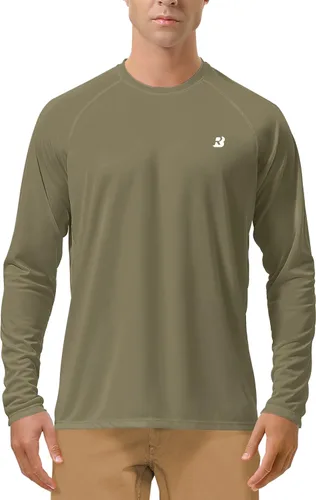 Vista 11 de Roadbox Camisas de Protección Solar UV UPF 50+ para Hombres Manga Larga SPF Rash Guard para Pesca Senderismo Natación Correr