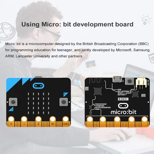 Vista 5 de Yahboom Microbit V2 Coding Smart Robotics Toys DIY STEM Science Education RC Kit de coche para niños de 10 años en adelante, compatible con BBC