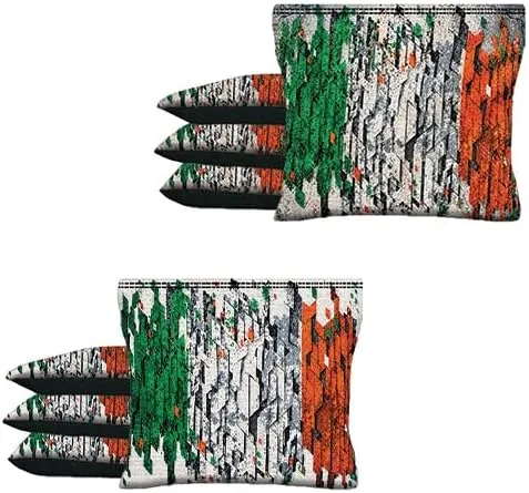 Vista 4 de BackYardGamesUSA Set of 8 Regulation Cornhole Bean Bags Made w Appalachian Mountaineers Fabric Style 120