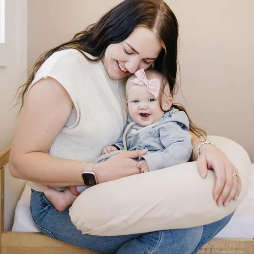 Vista 6 de Konssy Paquete de 2 Fundas para Almohada de Lactancia, Funda de Lactancia Elástica y Suave para Amamantar, Funda de Almohada para Bebés Niñas Niños