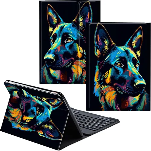 Vista 101 de Funda para Samsung Galaxy Tab S6 Lite 2022/2020 Teclado Inalámbrico Desmontable y Cubierta De Soporte De Cuero PU Funda Protectora Para Samsung