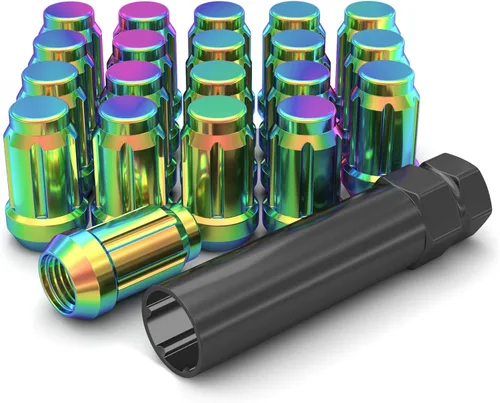 Vista 11 de White Knight M12x1.50 Tuerca de llanta de bellota de siete estrías con llave para ruedas seleccionadas de mercado o fábrica con asiento regular