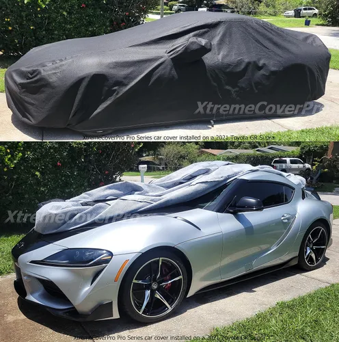 Vista 2 de Funda para coche compatible con Toyota GR Supra XTREMECOVERPRO Platinum Series 2020 2021, color negro