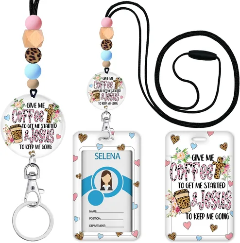 Vista 27 de Cordones para Profesores de Concienciación sobre el Autismo para Tarjetas de Identificación y Llaves, Lindo Cordón de Silicona con Cuentas Separable