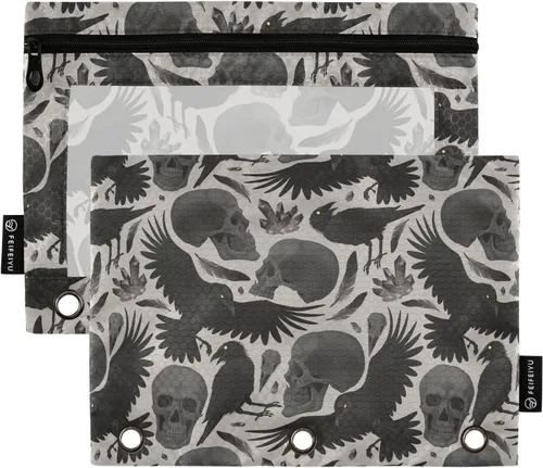 Vista 46 de Baseball White Pencil Pouch for 3 Ring Binder 2 Pack Binder Pencil Pouches Zippered Clear Pencil Case Cosmetic Bag for Office School College Supplies