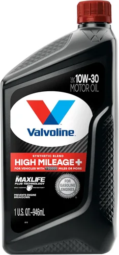 Vista 63 de Valvoline - Aceite de alto millaje 150 K con MaxLife Plus Technology, SAE 5W-20, 1 cuarto de galón