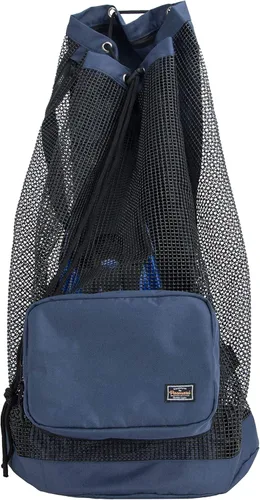 Vista 8 de PACMAXI Bolsa de buceo, mochila de buceo de malla de gran tamaño para equipo y equipo de esnórquel, sostiene máscara, aletas, esnórquel