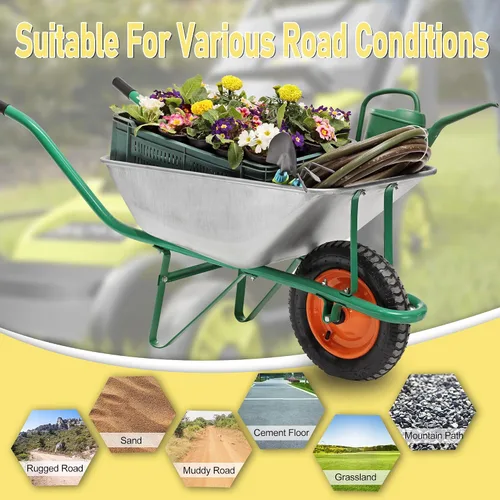 Vista 7 de Ruedas de 13 pulgadas para carritos Gorilla - Neumáticos de repuesto resistentes para carritos Gori-lla, neumático sin cámara de 13" para carritos