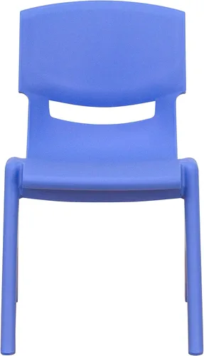 Vista 5 de Flash Furniture Whitney - Juego de 2 sillas escolares apilables de plástico azul con altura de asiento de 12 pulgadas