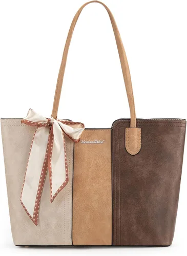 Vista 14 de Montana West - Bolsos de mano para mujer, bolso tipo satchel con asa superior mediana