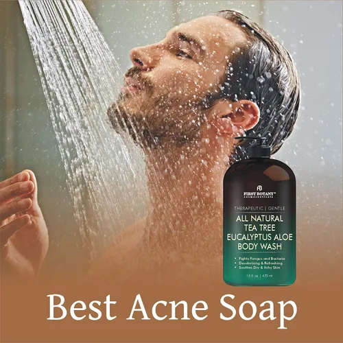 Vista 8 de First Botany, Gel de ducha de árbol de té natural que combate el olor corporal del pie de atleta, deportista, picazón, problemas de uñas, caspa