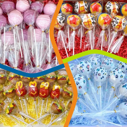 Vista 4 de 150 unidades de palos de piruleta de papel blanco de 4 pulgadas, palos para pastel pop, palos de chupete para galletas, caramelo arcoíris