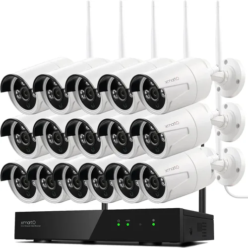 XMARTO - Sistema de cámara de seguridad inalámbrica 2K WiFi6