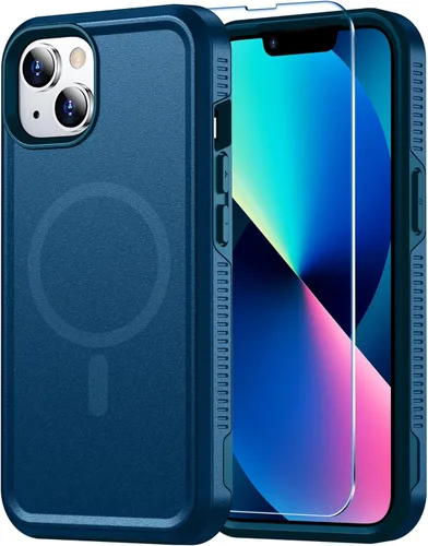 Vista 8 de Funda magnética para iPhone 13, compatible con MagSafe, protección contra caídas de grado militar, antideslizante, a prueba de golpes de 13 pies