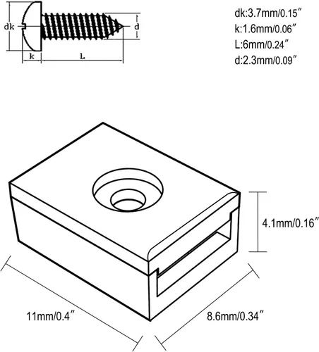 Vista 4 de 6 pares de cubiertas de bolsillo para acoplador de escala HO 1:87 con tornillos para trenes de vagones de carga HP37HO (caja)