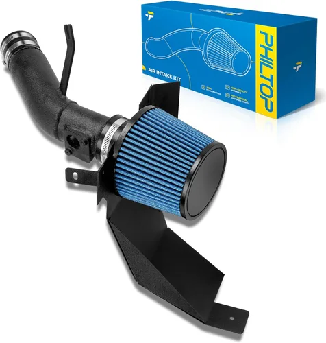 Vista 39 de PHILTOP Kit de sistema de admisión de aire frío de 2.5" compatible con Honda Civic 2001 2002 2003 2004 2005 1.7L L4, alto rendimiento, azul