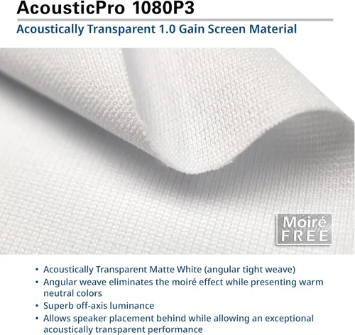 Vista 2 de Elite Screens Serie ezFrame, Pantalla de proyección de cine en casa de marco fijo AcousticPro1080P3